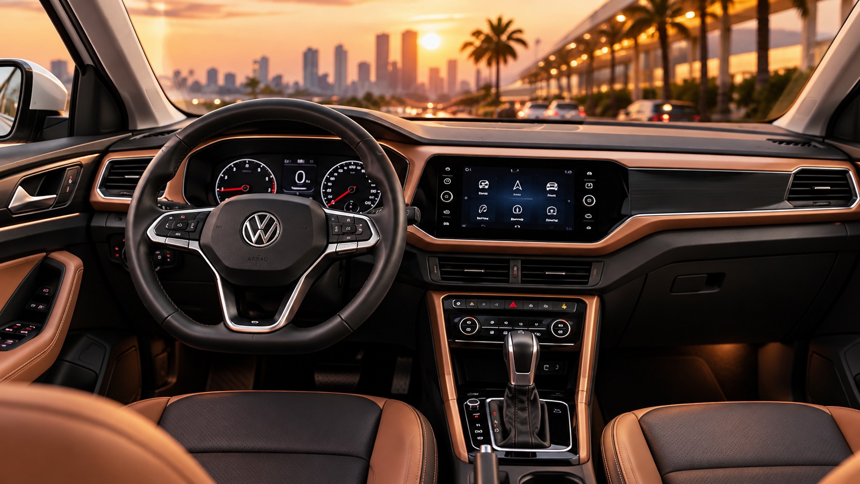 Interior do Volkswagen T-Cross